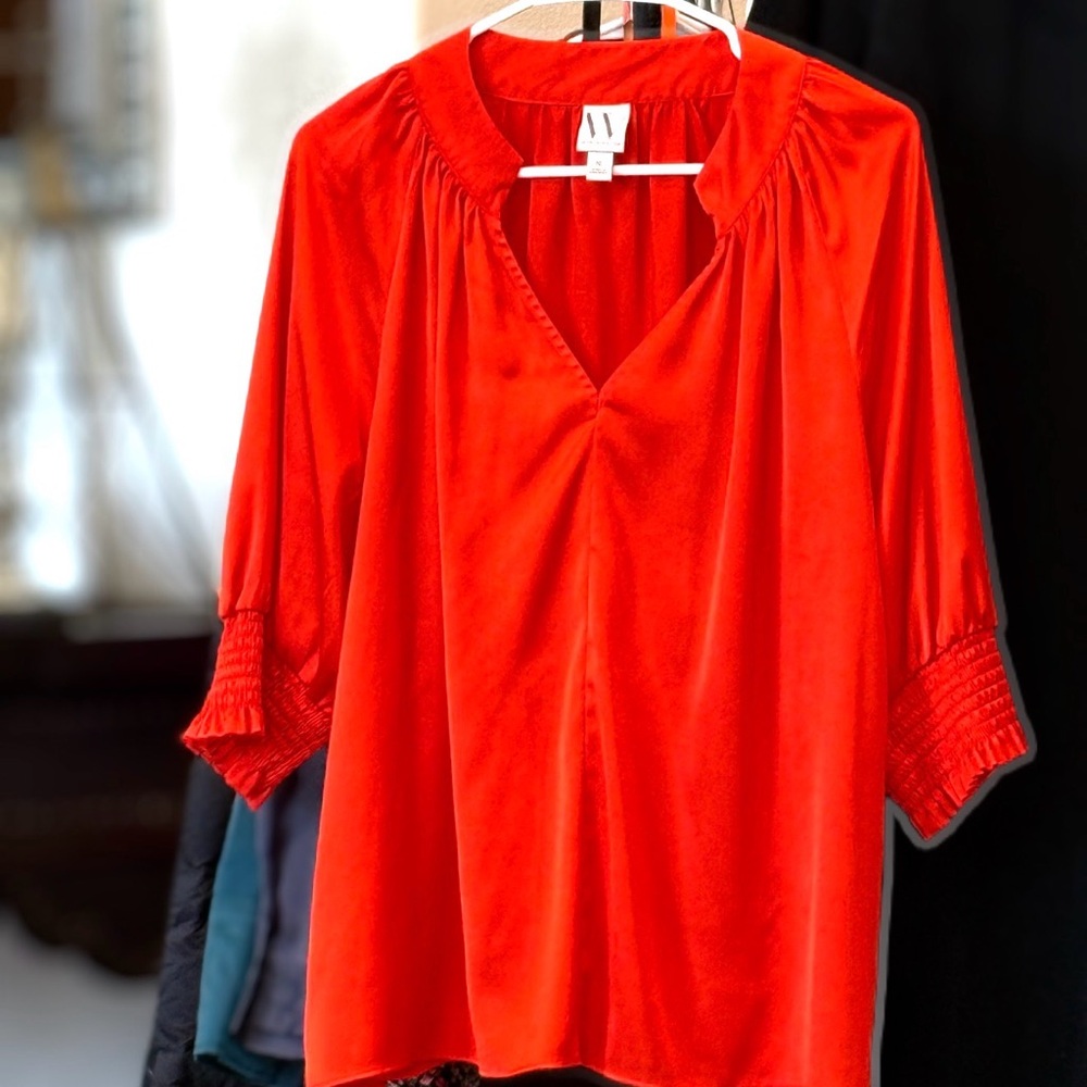 Worthington Vibrant Red Blouse